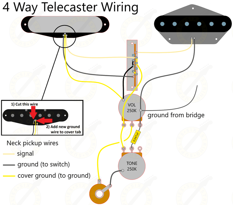 wiring diagram 4 way Telecaster