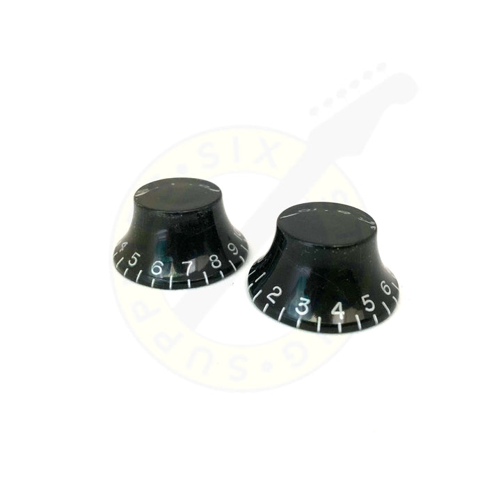 black gibson control knobs