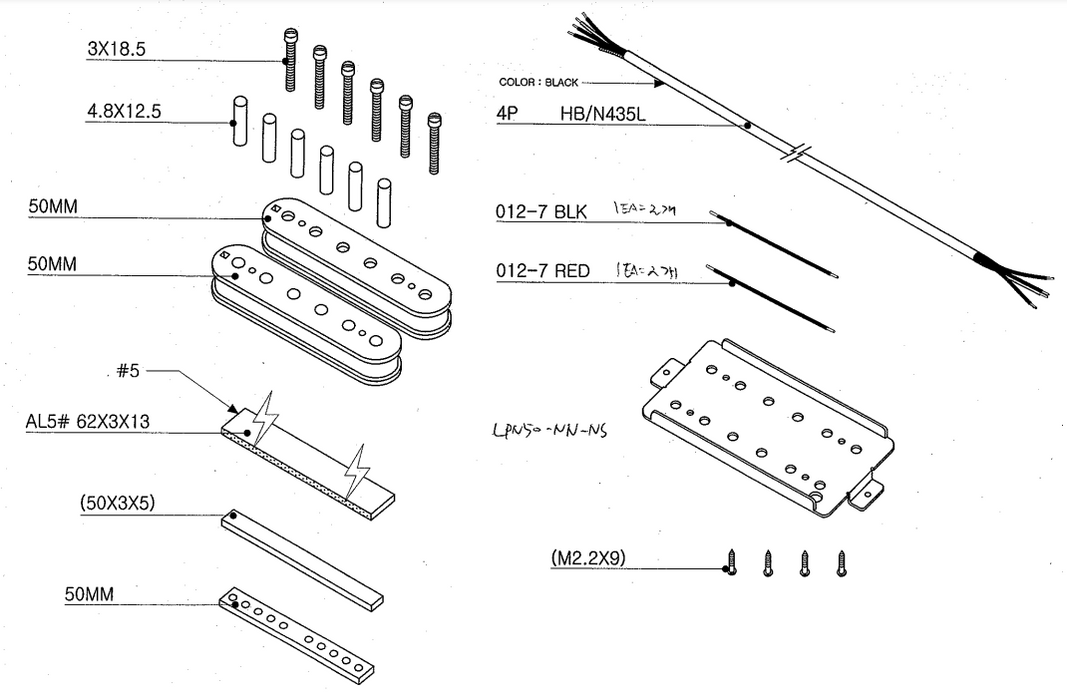 DIY Pickup Kit - Humbucker