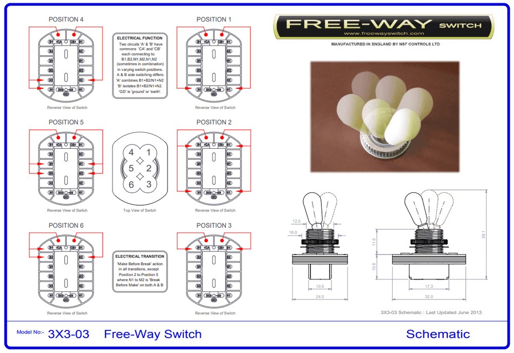 Free way toggle switch controls