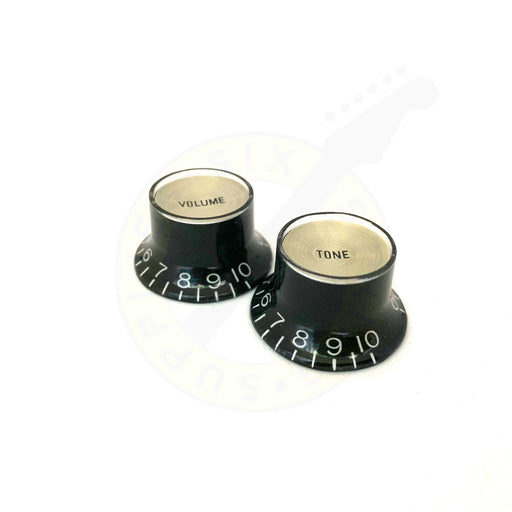 black gold control knobs for gibson guitar