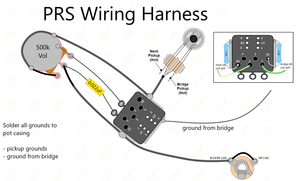 Prs se hot sale wiring upgrade