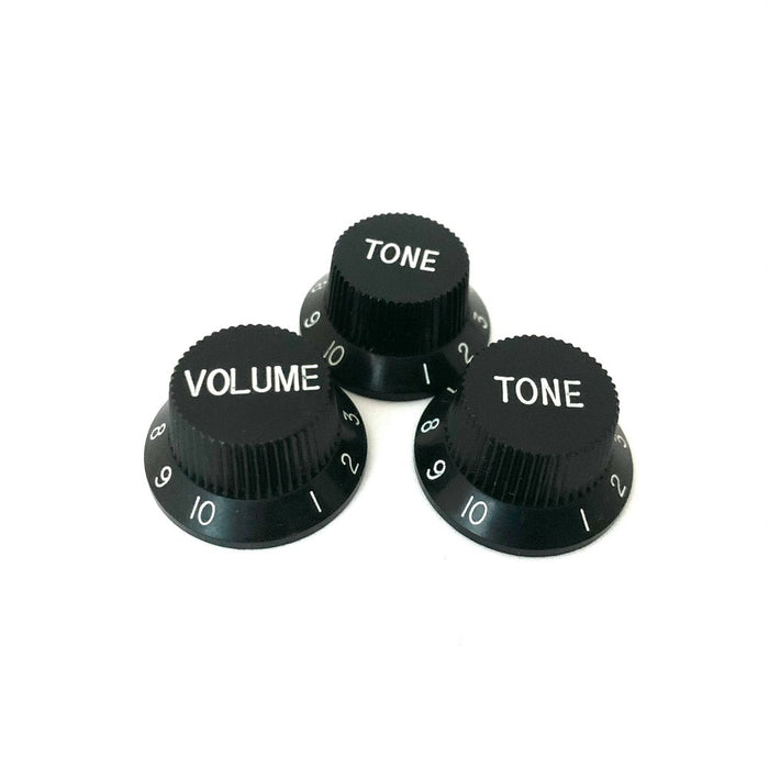 black stratocaster control knob set