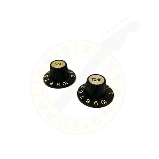 gibson style witch hat control knobs with gold numbering